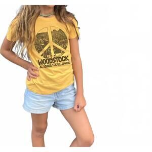 NEW ROWDY SPROUT girls' woodstock organic tee in yellow